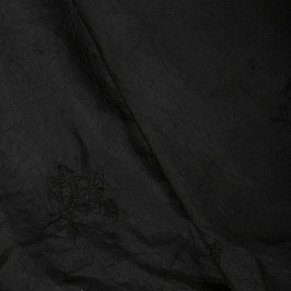 Sanskriti Vintage Dupatta/Stole Black Pure Silk Hand Embroidered Zardozi Veil
