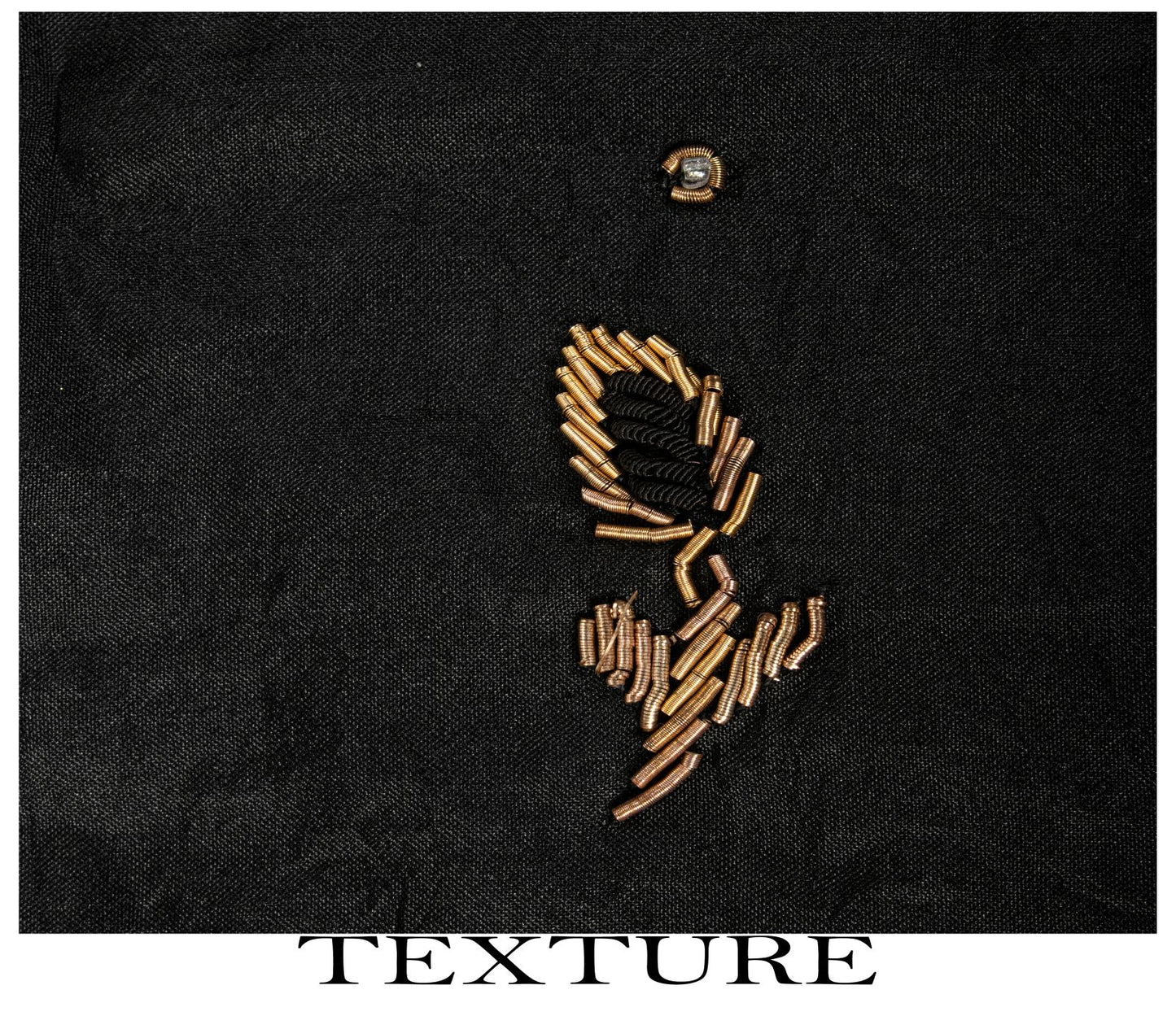 Sanskriti Vintage Dupatta/Stole Black Pure Silk Hand Embroidered Zardozi Veil