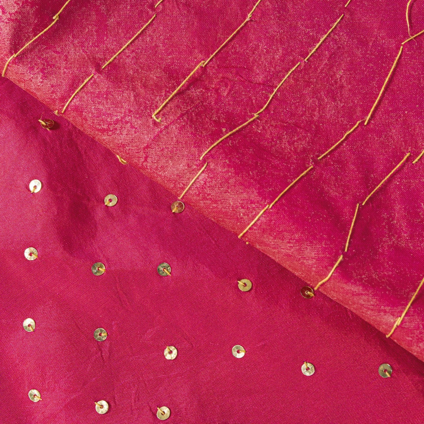 Sanskriti Vintage Pink 100%Pure Silk Dupatta/Stole Hand Embroidery Zardozi Veil