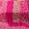 Sanskriti Vintage Pink Pure Georgette Dupatta/Stole Hand Embroidery Zardozi Veil