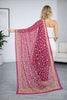 Sanskriti Vintage Pink Pure Georgette Dupatta/Stole Hand Embroidery Zardozi Veil