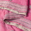 Sanskriti Vintage Pink Pure Georgette Dupatta Long Stole Hand Beaded Head Scarf