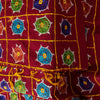 Sanskriti Vintage Maroon Pure Cotton Dupatta/Stole Kutch Hand Embroidery Mirror