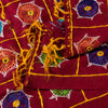 Sanskriti Vintage Maroon Pure Cotton Dupatta/Stole Kutch Hand Embroidery Mirror