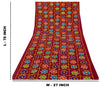 Sanskriti Vintage Maroon Pure Cotton Dupatta/Stole Kutch Hand Embroidery Mirror