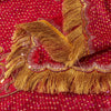Sanskriti Vintage Red Georgette Dupatta/Stole Hand Embroidery Zari Sequins Veil