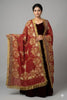 Sanskriti Vintage Red Georgette Dupatta/Stole Hand Embroidery Zari Sequins Veil