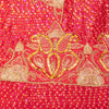 Sanskriti Vintage Red Georgette Dupatta/Stole Hand Embroidery Zari Sequins Veil