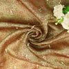 Sanskriti Vintage Golden Brown Art Silk Dupatta/Stole Hand Embroidery Zardozi