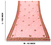 Sanskriti Vintage Pink Net Dupatta/Stole Hand Embroidery Zardozi Dabka Neck Veil