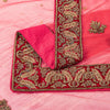 Sanskriti Vintage Pink Net Dupatta/Stole Hand Embroidery Zardozi Dabka Neck Veil