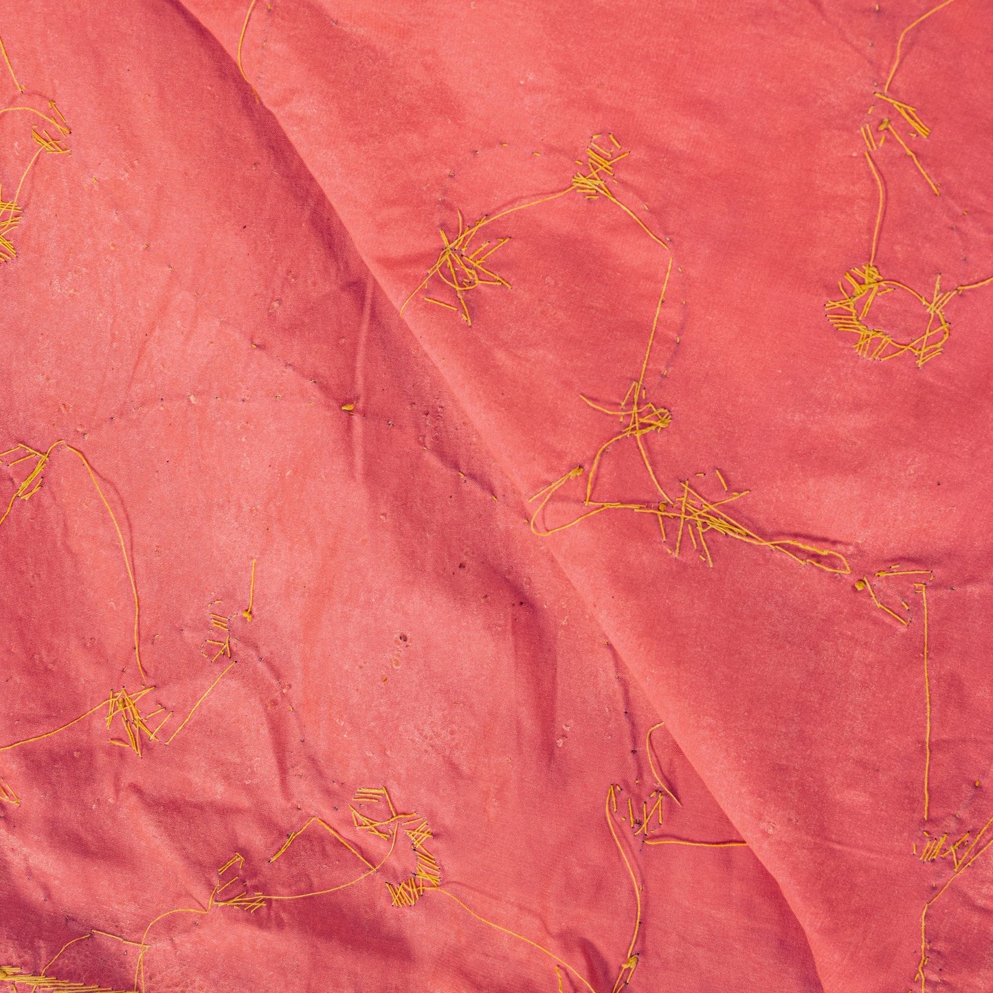 Sanskriti Vintage Peach 100%Pure Silk Dupatta/Stole Hand Embroidery Zardozi Veil