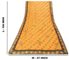 Sanskriti Vintage Golden Pure Chiffon Dupatta/Stole Hand Embroidery Beads Veil