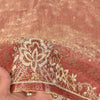 Sanskriti Vintage Red Tissue Silk Dupatta/Stole Hand Embroidery Zardozi Dabka