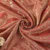 Sanskriti Vintage Red Tissue Silk Dupatta/Stole Hand Embroidery Zardozi Dabka