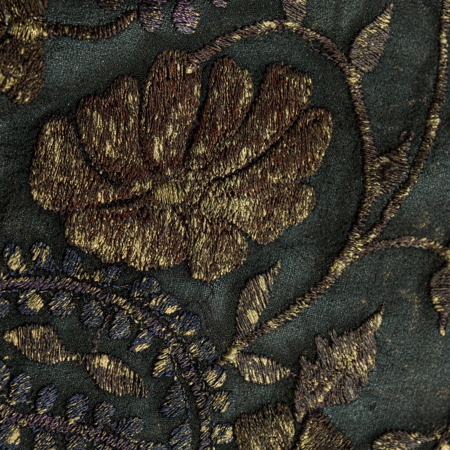 Sanskriti Vintage Black 100% Pure Georgette Silk Dupatta/Stole Hand Beaded Veil