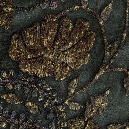 Sanskriti Vintage Black 100% Pure Georgette Silk Dupatta/Stole Hand Beaded Veil