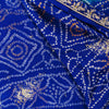Sanskriti Vintage Blue Pure Silk Dupatta/Stole Hand Embroidered Zardozi Bandhani