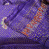 Sanskriti Vintage Purple Pure Silk Dupatta/Stole Brocade Woven-Handmade Zardozi