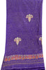 Sanskriti Vintage Purple Pure Silk Dupatta/Stole Brocade Woven-Handmade Zardozi