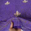 Sanskriti Vintage Purple Pure Silk Dupatta/Stole Brocade Woven-Handmade Zardozi