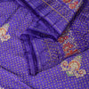 Sanskriti Vintage Purple Pure Silk Dupatta/Stole Brocade Woven-Handmade Zardozi