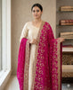 Sanskriti Vintage Pink Pure Georgette Dupatta/Stole Hand Embroidery Zari Zardozi