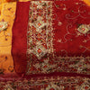 Sanskriti Vintage Yellow Soft Pure Georgette Dupatta/Stole Hand Embroidered Veil