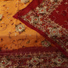 Sanskriti Vintage Yellow Soft Pure Georgette Dupatta/Stole Hand Embroidered Veil