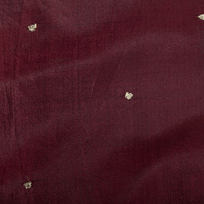 Sanskriti Vintage Maroon Pure Silk Dupatta/Stole Hand Embroidered Zardozi Veil