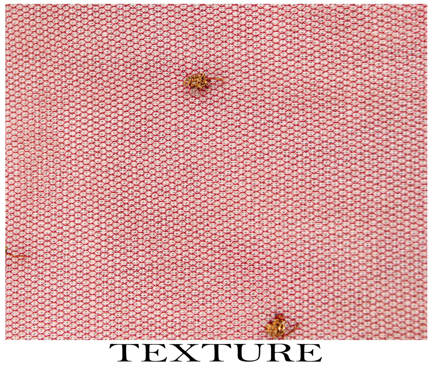 Sanskriti Vintage Red Net Dupatta/Stole Hand Embroidery Zardozi Dabka Wrap Veil