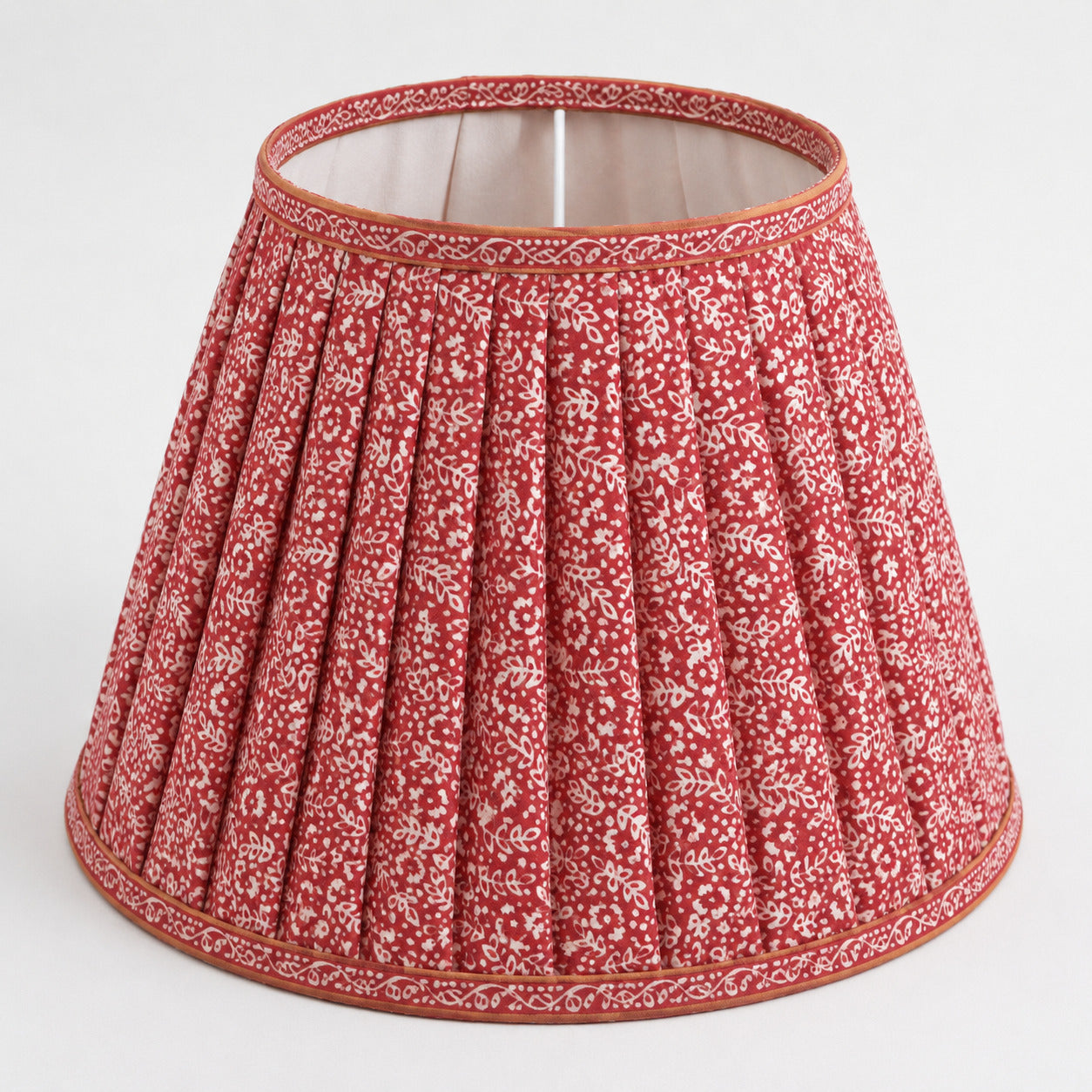 Sanskriti Handmade Lamp Pink Pure Cotton Vintage Sari Upcycled Gathered/Pleated