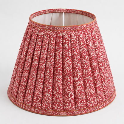 Sanskriti Handmade Lamp Pink Pure Cotton Vintage Sari Upcycled Gathered/Pleated