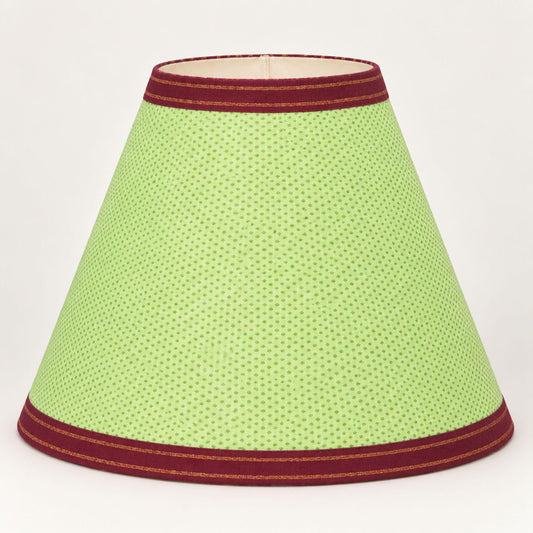 Sanskriti Handmade Green Cotton Upcycled Saree Fabric Pleated Lampshade | Home Decor