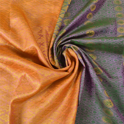 Sanskriti Vintage Green Wedding Indian Sarees Pure Silk Woven Ethnic Sari Sustainable Fabric