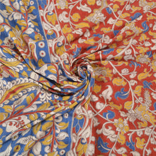 Load image into Gallery viewer, Vintage Indian Saree 100% Pure Cotton Madhubani Hand Painted Fabric Sari Cream
