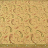 Sanskriti Vintage Cream Sarees 100% Pure Georgette Silk Hand Beaded Sari Sustainable Fabric