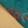 Sanskriti Vintage Teal Bollywood Sarees Pure Georgette Silk Beaded Fabric/Sari