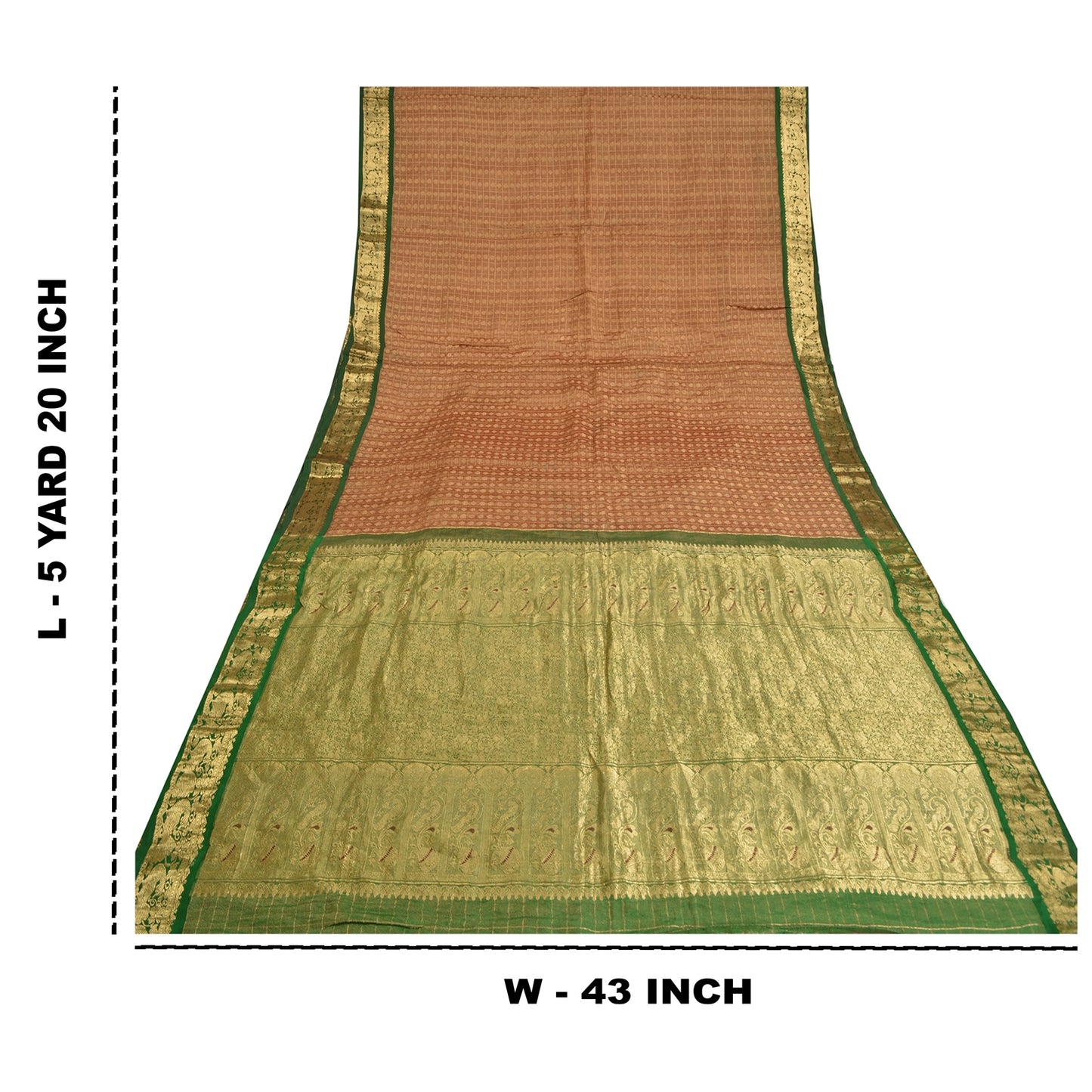 Sanskriti Vintage Red Sarees 100%Pure Silk Zari Woven Brocade Banarasi 5+YD Sari