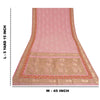 Sanskriti Vintage Pink Sarees 100% Pure Cotton Handloom Hand Beaded Sari Sustainable Fabric