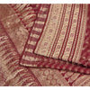 Sanskriti Vintage Purple Sarees Pure Satin Woven Brocade/Banarasi Sari Sustainable Fabric