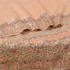 Sanskriti Vintage Peach Madhubani Print Sarees Pure Silk Special Sari Sustainable Fabric