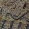 Sanskriti Vintage Black Indian Sarees 100% Pure Silk Woven Premium Sari Fabric
