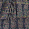 Sanskriti Vintage Black Indian Sarees 100% Pure Silk Woven Premium Sari Fabric