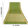 Sanskriti vintage Green Party Sarees Satin Embroidered Woven Sustainable Fabric 5 Yard Sari