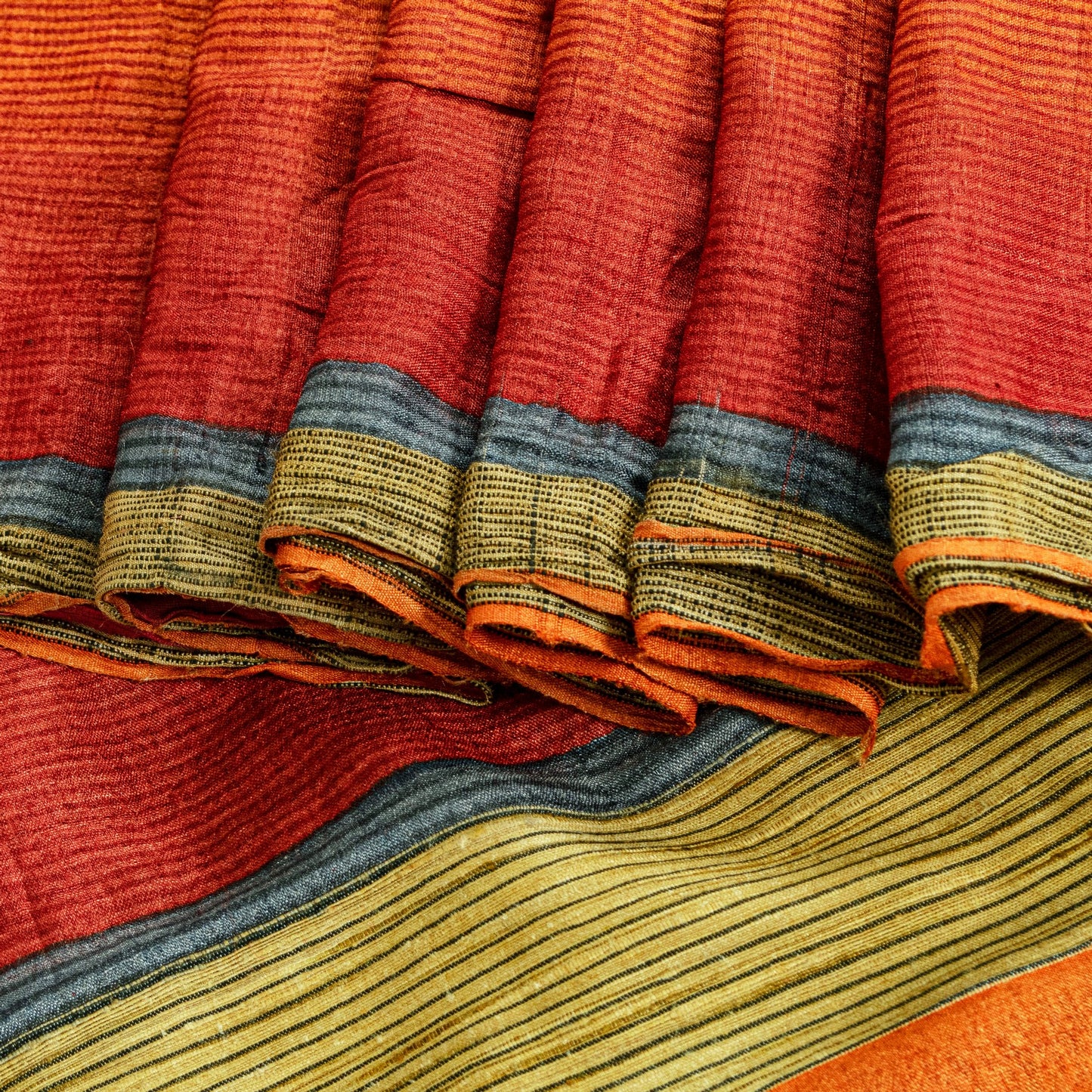 Санскритское винтажное тяжелое сари персиковое шерстяное тканое набивное устойчивое мягкое сари 5 ярдов