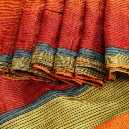 Санскритское винтажное тяжелое сари персиковое шерстяное тканое набивное устойчивое мягкое сари 5 ярдов