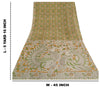 Sanskriti Vintage Green/Ivory Heavy Sarees Cotton Silk Kalamkari 5+Yard Sari