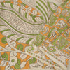 Sanskriti Vintage Green/Ivory Heavy Sarees Cotton Silk Kalamkari 5+Yard Sari