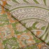 Sanskriti Vintage Green/Ivory Heavy Sarees Cotton Silk Kalamkari Fabric Sari